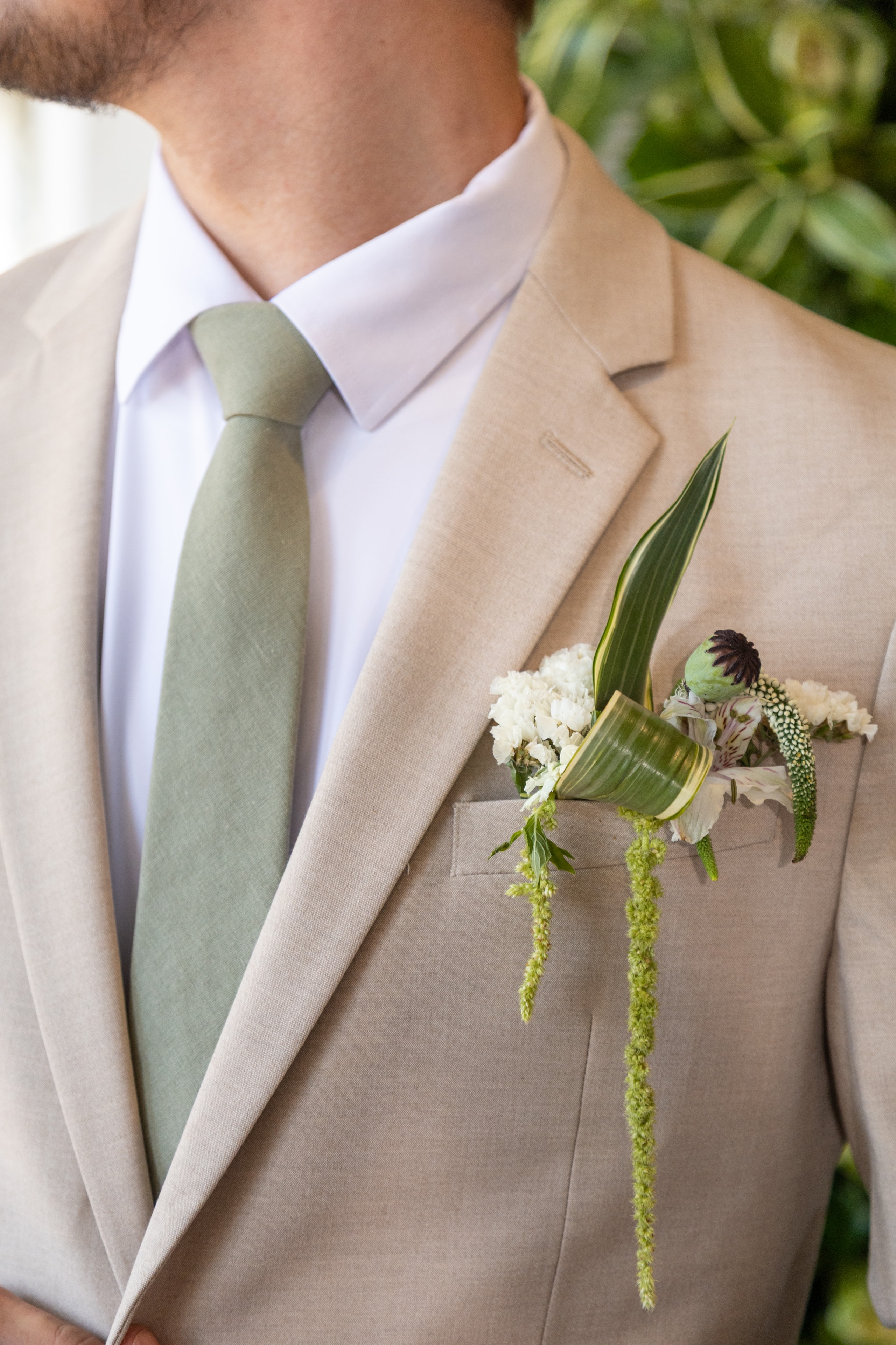 Tall floral centerpiece at reception