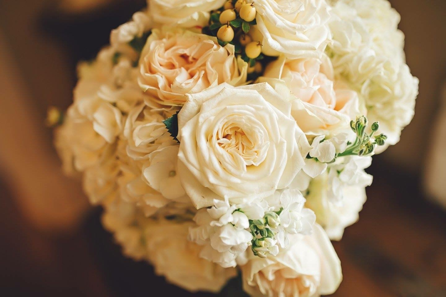 Mountain wedding ceremony with rose petal aisle and floral arch