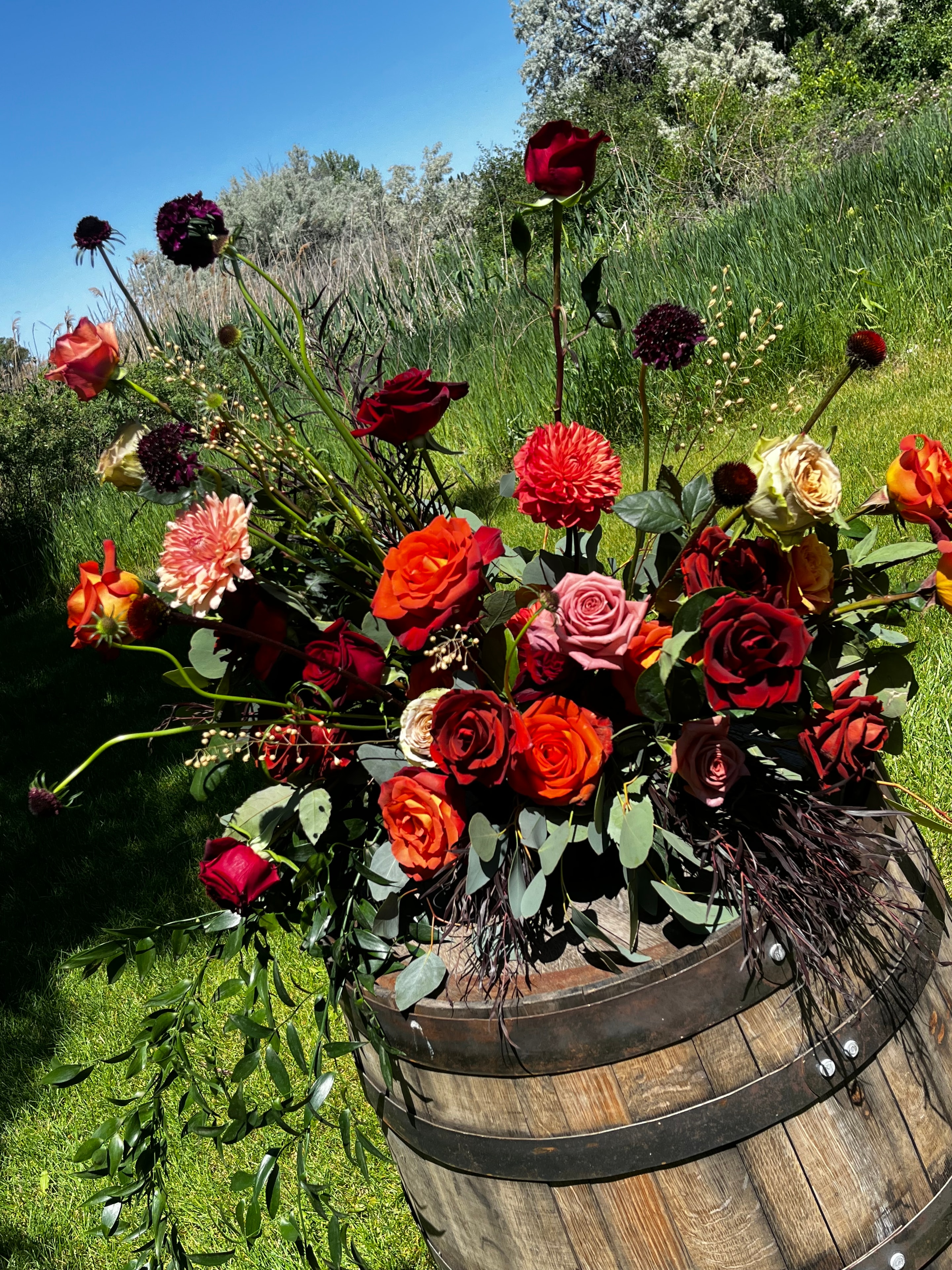 Wedding floral arrangement detail