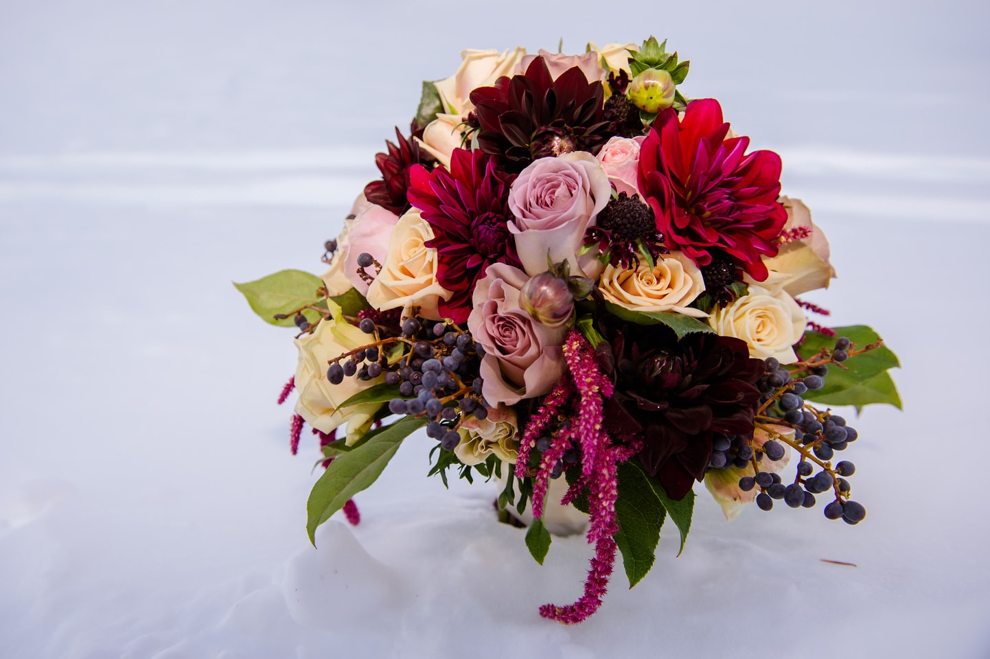 Elegant floral arrangement with mixed blooms