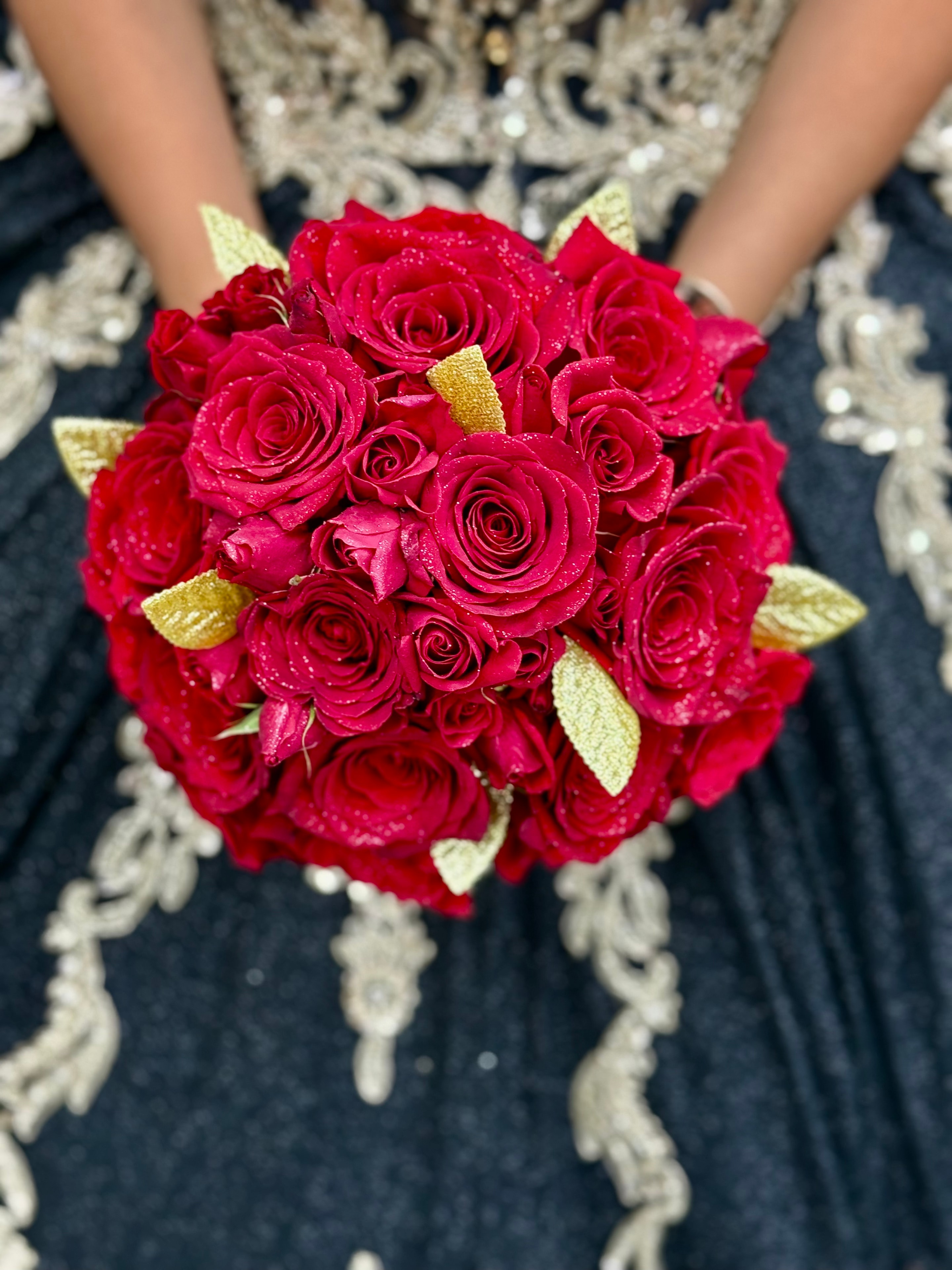Quinceañera floral arrangement